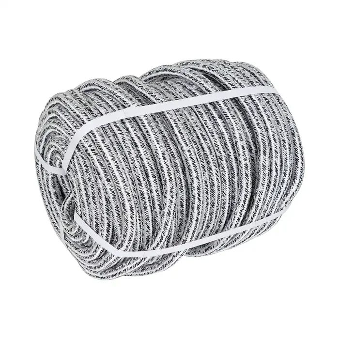 Elfinrm Arborist Tree Rope, 5/8Inch By 200Ft, 24 Strand Bull Rope Up To 16000Lbs Tensile Strength, Black And White