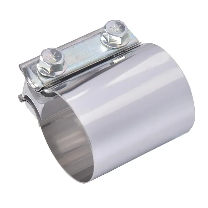 Elifecenter Id 2 Inch Butt Joint Exhaust Band Clamp-Stainless Steel Sleeve Coupler-Fits Od 2‘ Exhaust Pipes Mufflers