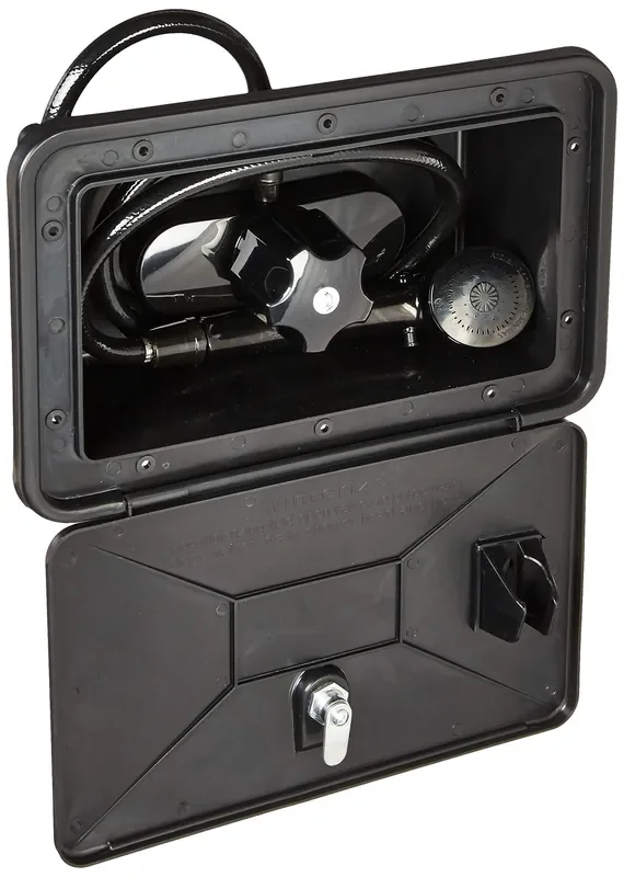 Empire Brass SHWRBOX-1-BLK RV Single Lever Exterior Shower Box Kit – Black