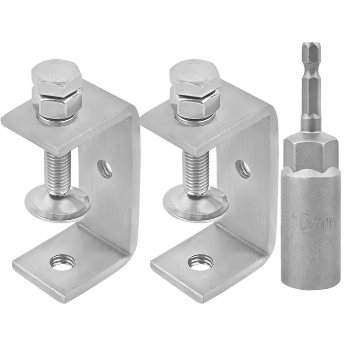 Eunenete 304 Stainless Steel C-Clamps,65Mm Heavy Duty Tiger Clamps For Woodworking,C-Clamp 2 Pack