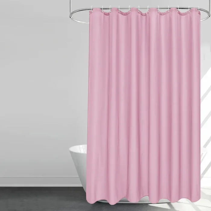 Eurcross Pink Fabric Shower Curtain Liner 72 X 72 Inches With Hooks, Water Resistant Chic Girlish Bathroom Décor For Bathroom Hotel Quality