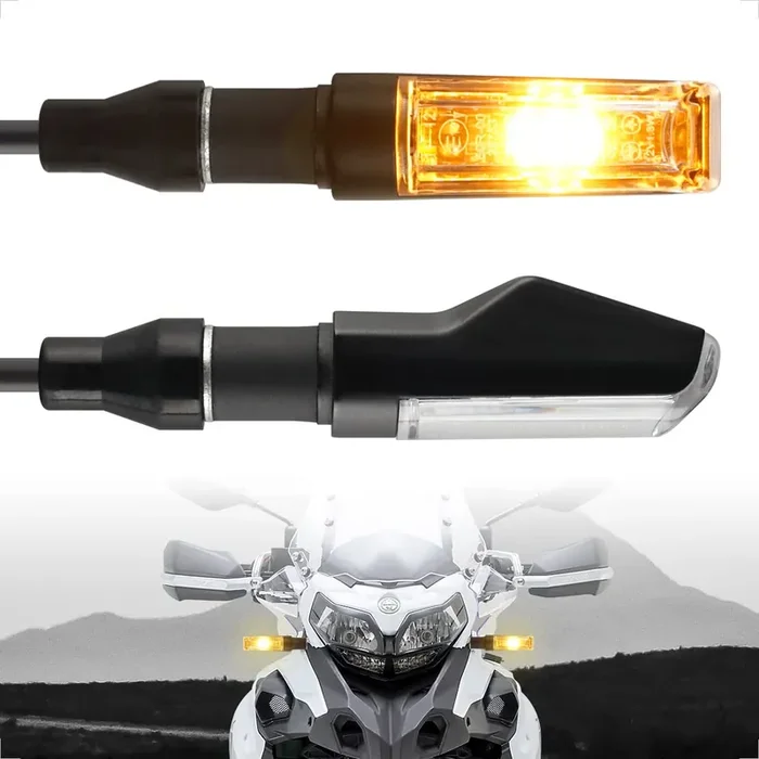 Evermotor Motorcycle Turn Signals Led Universal Waterproof Front Rear Blinkers For Scooter,Dirt Bike With Aluminum Shell E-Mark Fit In Honda,Ktm,Kawasaki,Suzuki (2Pcs)