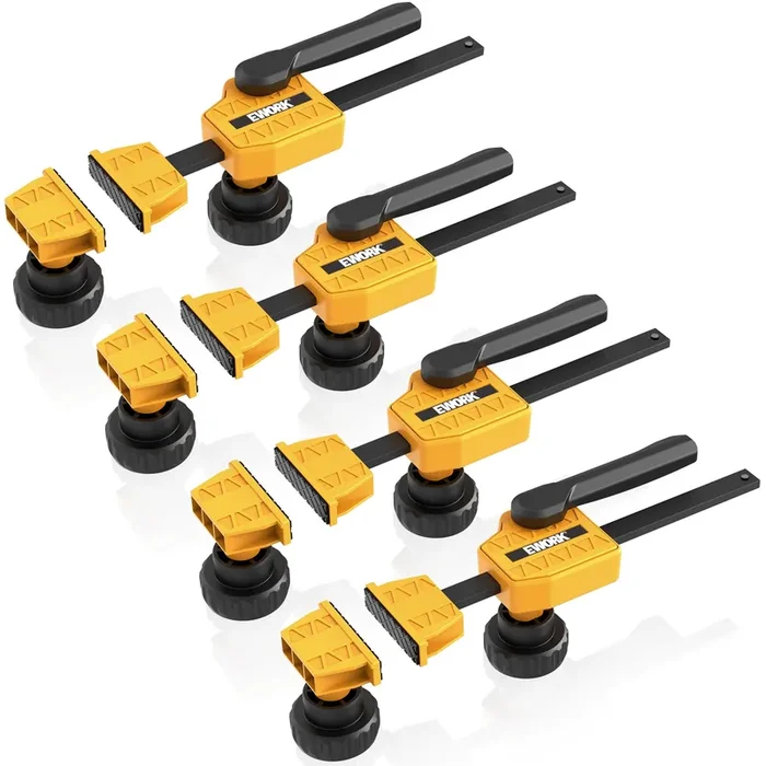 Ework Bench Dog Clamp 3/4‘ Work Bench Dog Hole Clamp Up To 155 Lbs Clamping Force For Woodworking, Adjustable Hold Down Clamp, Quick Clamps For 19Mm Bench Dogs (4 Pack)