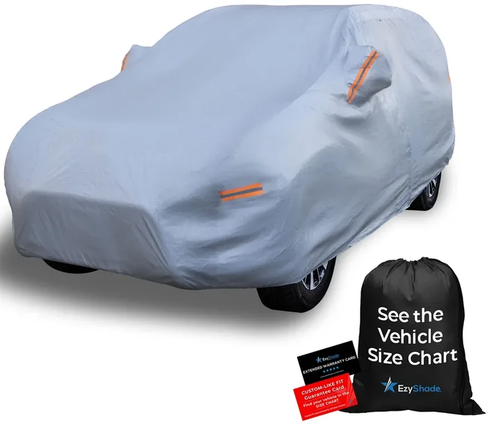 Ezyshade 10-Layer Suv Car Cover Waterproof All Weather. See Vehicle Size-Chart For Accurate Fit. Outdoor Full Exterior Covers For Automobiles Heavy Duty Tarp Jeep Rav4 Crv. Size S1 (See Size Chart)