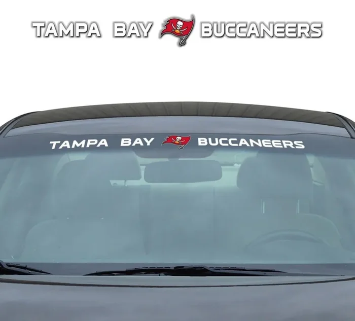 FANMATS NFL – Tampa Bay Buccaneers Sun Stripe Windshield Decal 3.25 in. x 34 in.