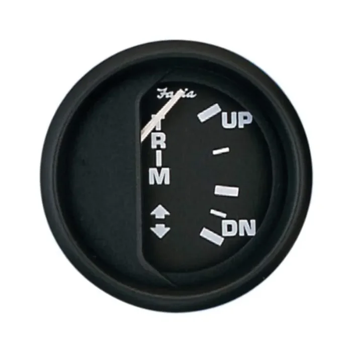 Faria Beede ‘12827 Euro Trim Gauge (Johnson/Evinrude/Suzuki Outboard) – 2‘‘, Black