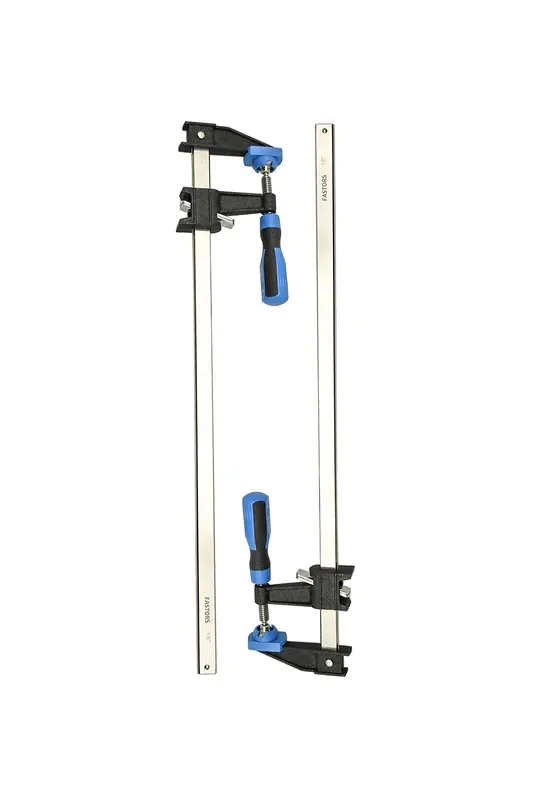 Fastors Bar Clamps For Woodworking 18 Inch,2-Pack Wood Clamps Adjustable And Release Quickly,Throat Depth 2.5 Inch, Serrated Steel Rail,Bar Clamps Force 600 Lbs