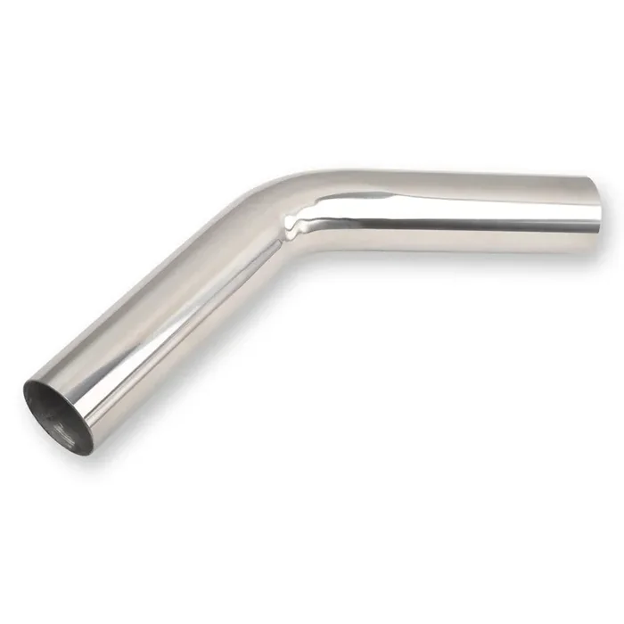 Fgjqefg 2.25 Inch 45 Degree Diy Custom Mandrel Exhaust Pipe Tube Pipe, T304 Stainless Steel, Universal Fit, 15.74 Inch End To End Length, 2.25‘‘ Od Mandrel Bend Pipe