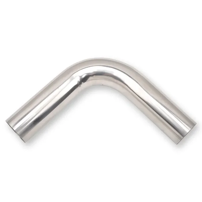 Fgjqefg 2 Inch 90 Degree Diy Custom Mandrel Exhaust Pipe Tube Pipe, T304 Stainless Steel, Universal Fit, 18.1 Inch End To End Length, 2‘‘ Od Mandrel Bend Pipe