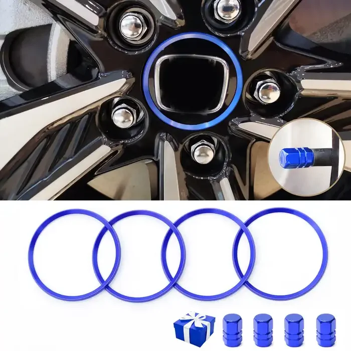 For Honda Civic 2016-2025 Wheel Center Caps Hub Trim Rings, For Honda Accord Crv Cr- V Tire Hubcap Accessories Aluminum Alloy- Blue