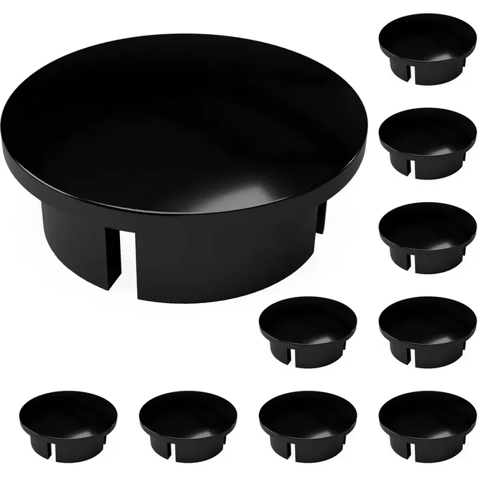 Formufit F012Idc-Bk-10 Pvc Internal Domed End Cap, Furniture Grade, 1/2″ Size, Black (Pack Of 10)
