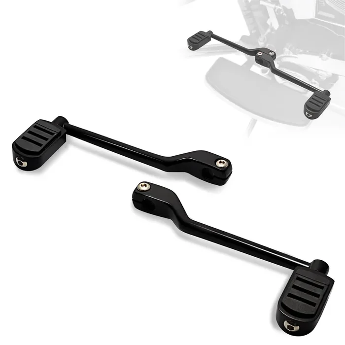 Fovplue Heel/Toe Shifter Levers W/Shift Pegs, Front And Rear Shifter Pegs For Harley ‘86-‘17 Fl Softail, 88-Later Touring Cvo Road Glide Street Glide Electra Glide Road King And ‘08-Later Trike, Bk 2