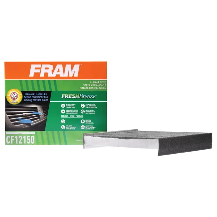 Fram Fresh Breeze Cabin Air Filter Replacement For Car Passenger Compartment W/ Arm And Hammer Baking Soda, Easy Install, Cf12150 For Mazda / Toyota Vehicles