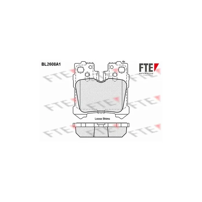 FTE Bl2608A1 Brake Pad Set for Lexus Ls IV (Xf40)