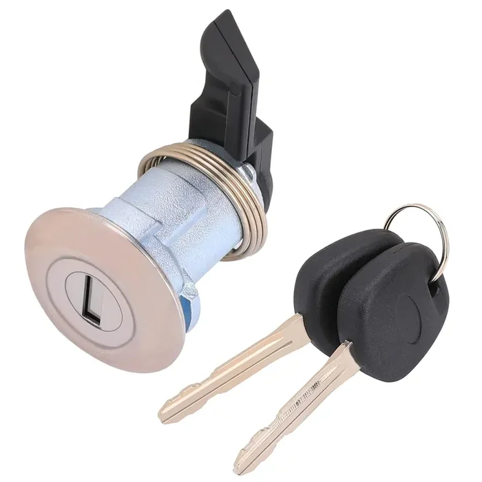 Fuel Door Lock Cylinder W/ 2 Keys Set Compatible With 1995-2004 Toyota Tacoma 2000-2003 Tundra Gas Fuel Filler Lid Cylinder Lock – Replaces 69058-35140, 69058-29016