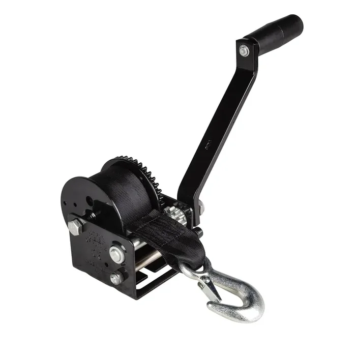Fulton 142026 Trailer Winch, Single-Speed, 900 Lbs. Capacity, 15 Ft. Strap
