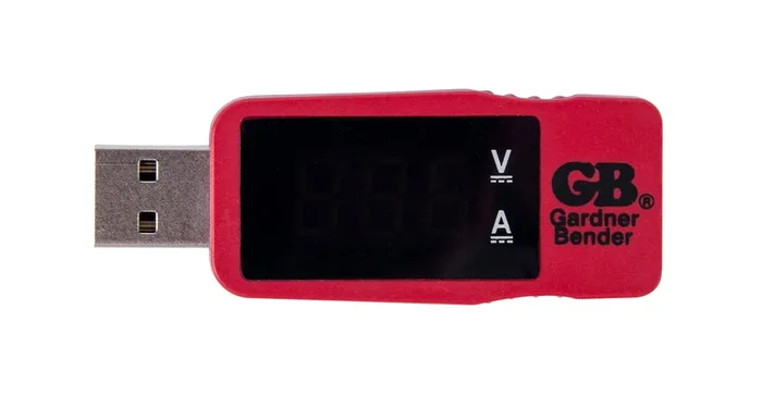 Gardner Bender GUSB-3450 Multimeter, Voltage, Current, Polarity USB Tester, No Size, Red