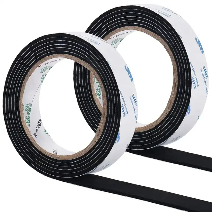 Ginoya 0.87In Furniture Pads Roll, 6.56Ft X 2 Rolls Self Adhesive Felt Strips For Hardwood Floors To Prevent Scratches Soundproofing (Black)