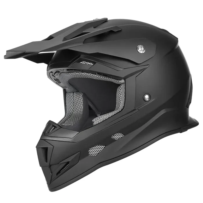 Glx Gx23 Dirt Bike Off-Road Motocross Atv Motorcycle Full Face Helmet For Men Women, Dot Approved (Matte Black, Medium)