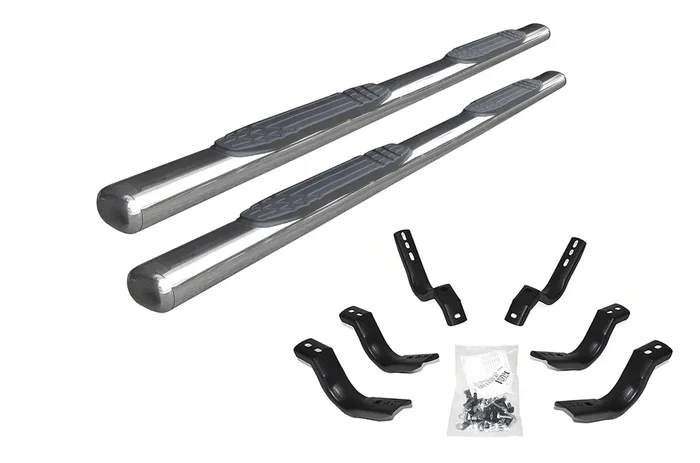 Go Rhino 104441587Ps 4 1000 Series Side Steps With Mounting Bracket Kit For Toyota 07-21 Tundra (Crew Cab Pickup)