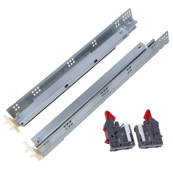 Gobrico Undermount Drawer Slides Soft Close Under Mounted Drawer Slides 21 Inch, Heavy Duty Concealed Drawer Slide Glides Runners Full Extension, With Locking Device Rear Mounting Brackets 1Pair