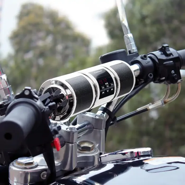 Gohawk Rd8 Gen.2 Waterproof Bluetooth Motorcycle Stereo Speakers 7/8-1.25 In. Handlebar Mount Mp3 Music Player Audio Amplifier System Scooter Bike Atv, Aux In, Usb, Fm Radio