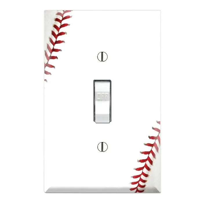 Graphics Wallplates – Baseball – Single Toggle Wall Plate Cover