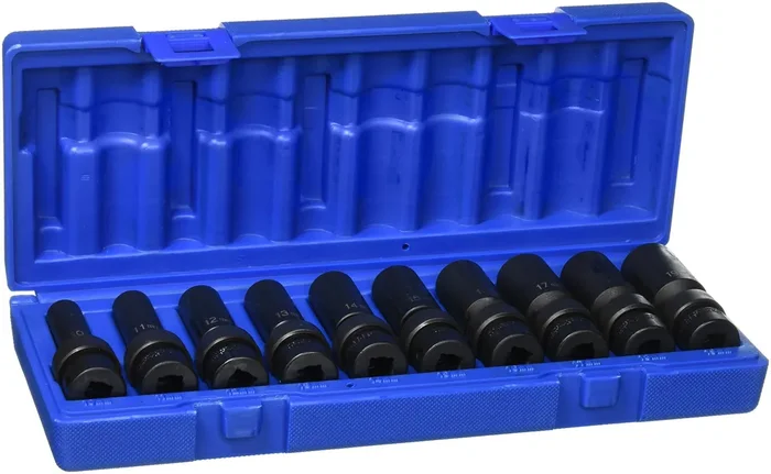 Grey Pneumatic (1210UMD) 3/8‘ Drive 10-Piece Deep Universal Metric Socket Set