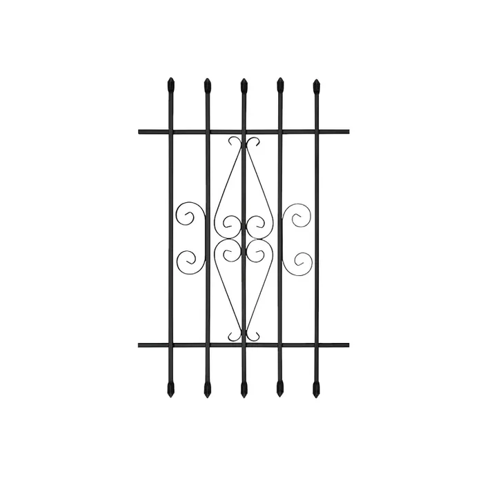 Grisham Spear Point Heavy-Duty Window Bars (Black, 24‘X36‘) Window Safety Guards For Childen, Outdoor Prevent Burglary Window Security Bars
