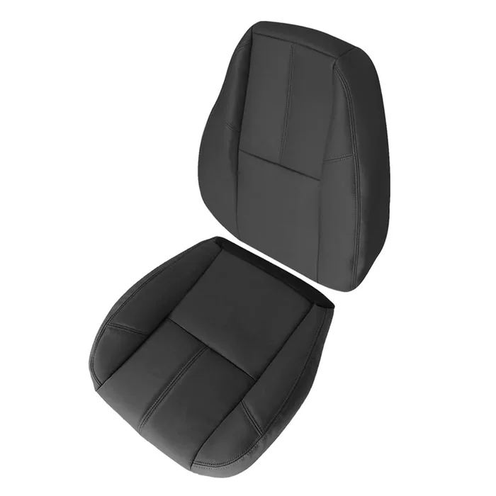 Gxarts Driver Side Bottom And Top Lean Back Replacement Leather Seat Cover Fit For Chevy Tahoe Suburban Avalanche Silverado Gmc Sierra Yukon 2007 2008 2009 2010 2012 2013 2014 Black