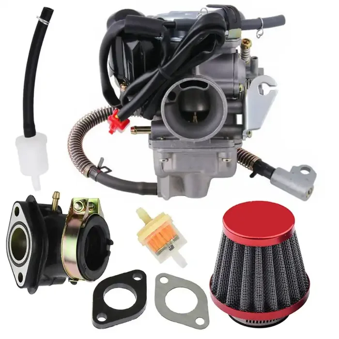Gy6 150Cc Carburetor For Kazuma Taotao Roketa Sunl Baja Eagle Atv Go Kart Motorcycle Scooter 4 Stroke Gy6 125Cc 150Cc 152Qmi 152Qmj 157Qmi 157Qmj Engine Carb With Electric Choke