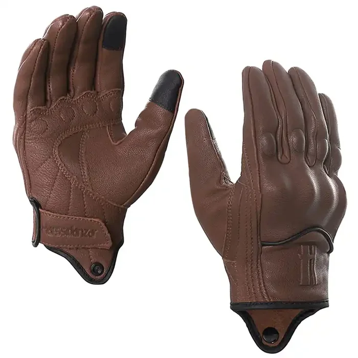 Harssidanzar Gloves Leather Motorcycle,Womens Motorcycle Gloves Riding Gloves Driving Glove For Women, Motorbike Gloves,Powersports Gloves Touchscreen Gl016,Saddle,Size Xl