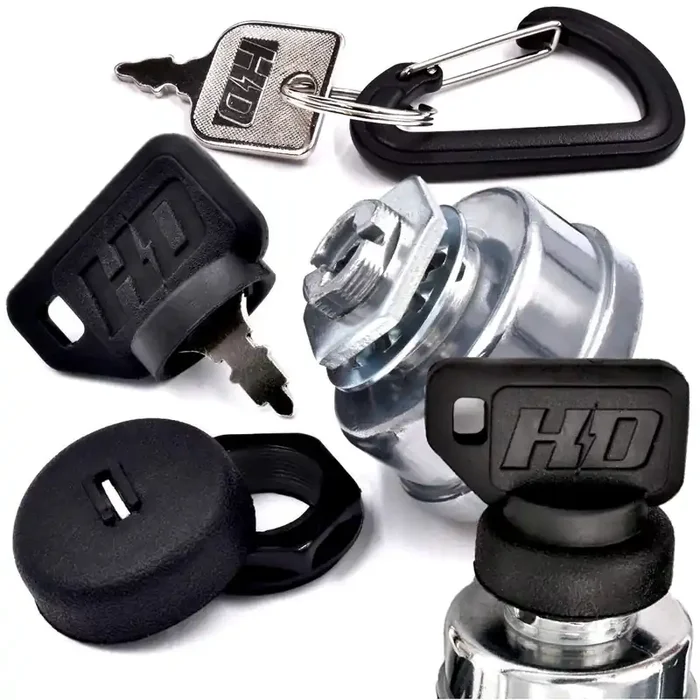 Hd Switch Dual Protection Starter Ignition Key Switch Replaces Hustler 045898 Big Dog, Fits Super Z, Mini Z, Hydro Walk Behind, Xr7, X-One, Z4, Mini Fastrak, Fastrak Sport Raptor Oem Upgrade & 2 Keys