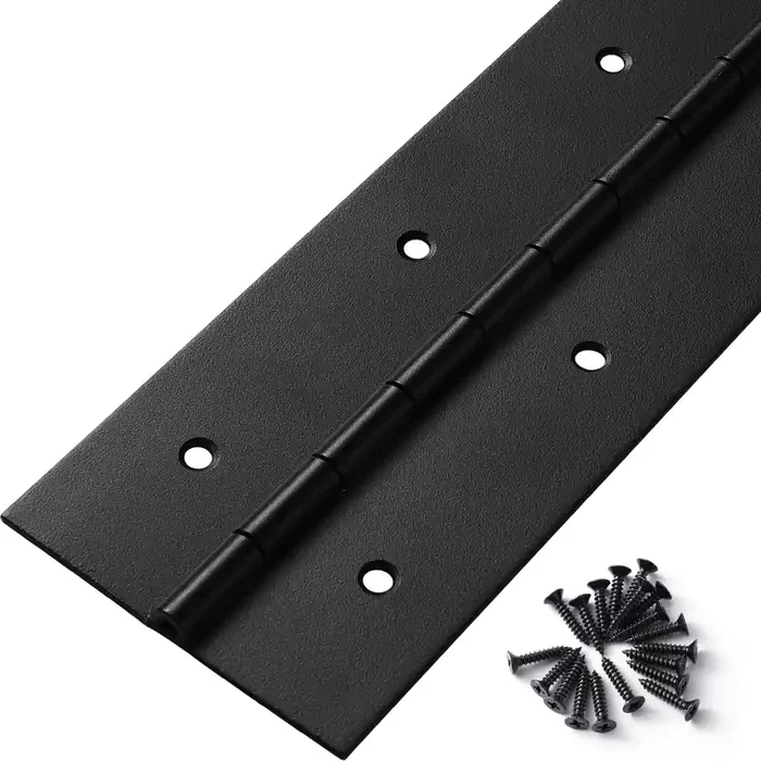 Heavy Duty Piano Hinge 30 Inch X 3 Inch Width, True 0.060‘‘ Thick Stainless Steel Black Piano Hinge For Heavy Duty Cabinet, Door, Toolbox, Wooden Box, Metal Plate, Furniture, Industrial Project