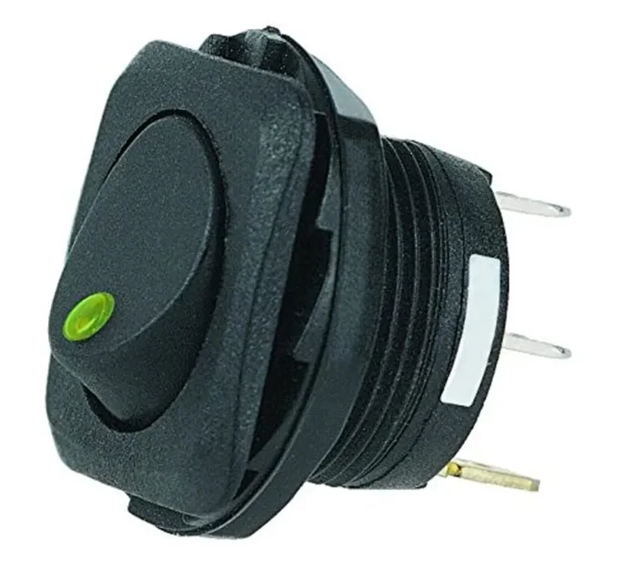 Hella H61923001 Spst Led Green Rocker Switch