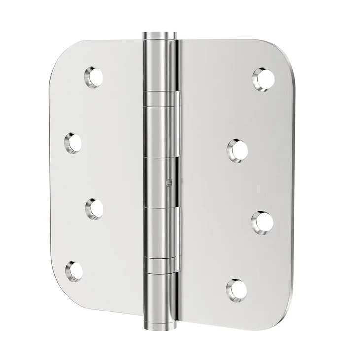 Hinges, 3 Pack Door Hinges Stainless Steel Hinges 4‘ Heavy Duty Hinge Ball Bearing Door Hinge With Rounded 5/8-Inch Radius Corners Thickness 3Mm Hinges Heavy Duty Exterior Door Hinges