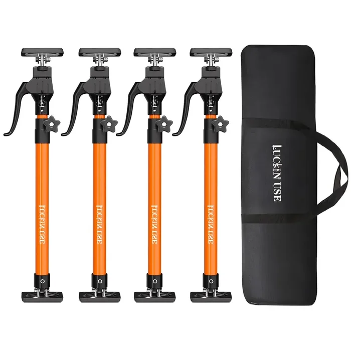 Holothurian Cabinet Jack Support Pole,23.6-45.3 Inches Third Hand Tools Adjustable Support Pole, 3Rd Hand Support System For Upper Cabinet Installation, 200 Lb Capacity, 4-Pack