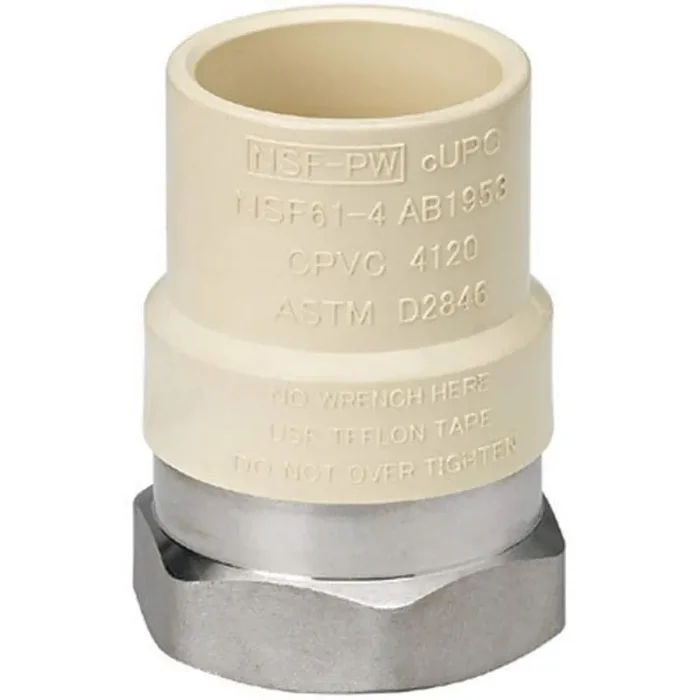 homewerks worldwide llc 538-34-34-b 3/4‘, Female Iron Pipe Thread, Stainless Steel, CPVC Transition Adapter