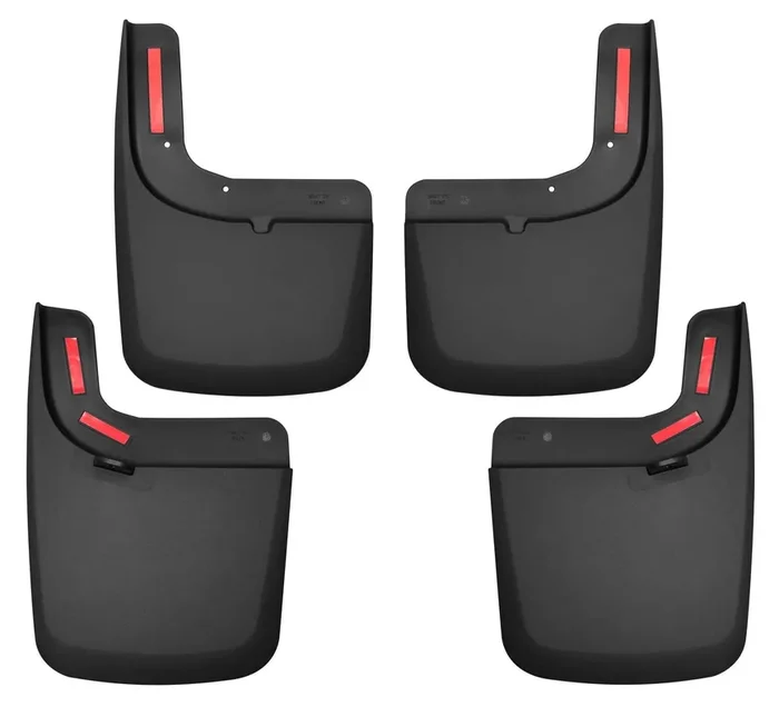 Husky Liners – Front & Rear Mud Guards 2017-2022 Ford F-250/F-350 W/Single Rear Wheels & Oem Fender Flares, Front & Rear Set – Black, 4 Pc 58476