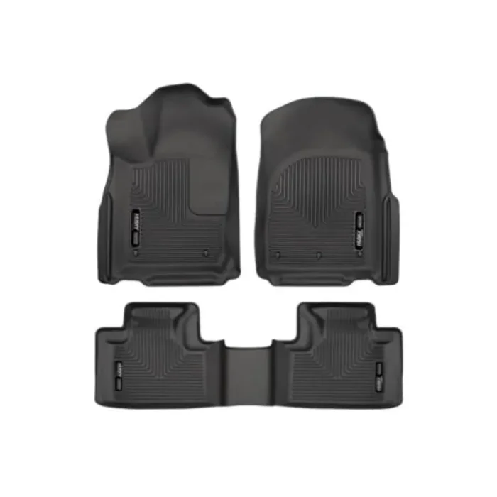 Husky Liners Weatherbeater Floor Mats Fits 2011 – 2015 Dodge Durango & Jeep Grand Cherokee Front & 2Nd Row, 3-Pc Black – 99051