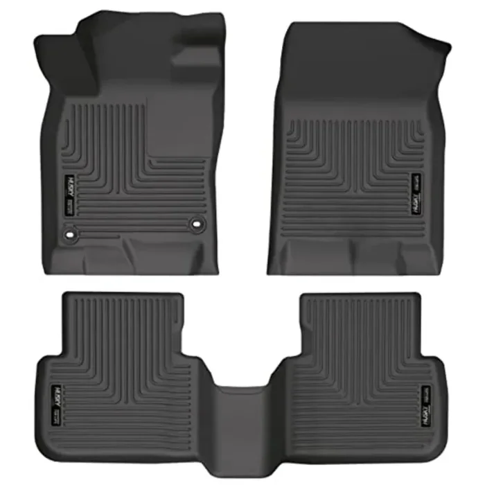 Husky Liners Weatherbeater Floor Mats Fits 2022-2024 Honda Civic Hatchback/Sedan; 2023-2024 Acura Integra Hatchback Front & 2Nd Row, 3-Pc Black – 95521