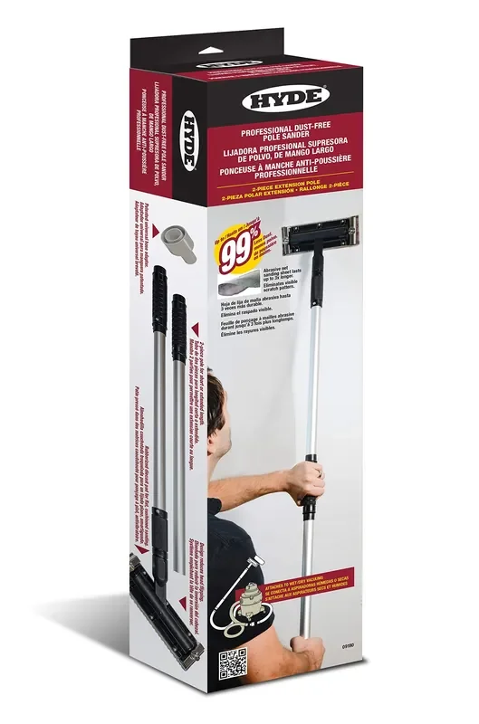 Hyde 09180 Dust-Free Vacuum Sander, Professional Pole Sander