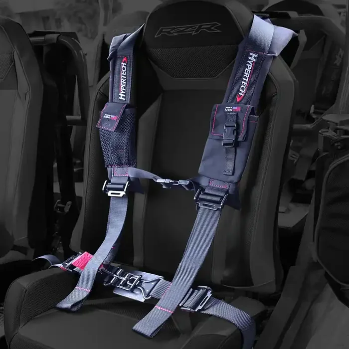 Hypertech 3001003 Utv 4-Point Safety Harness, 2‘ Black Nylon Straps