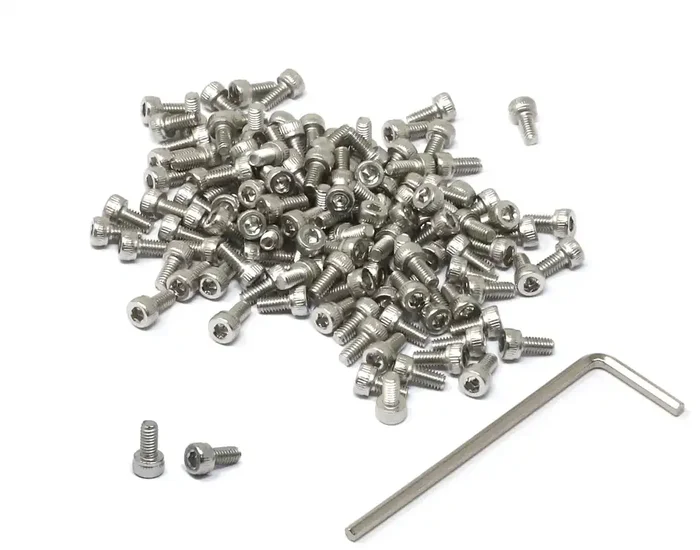 Iexcell 100 Pcs M2.5 X 5Mm Thread Pitch 0.45 Mm Stainless Steel 304 Hex Socket Head Cap Screws Bolts Kit