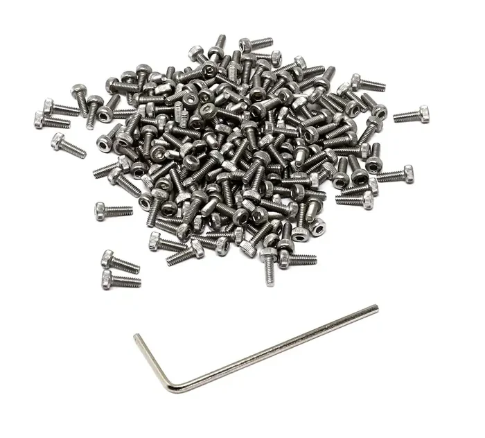 Iexcell 100 Pcs M2 X 6 Stainless Steel 304 Hex Socket Head Cap Screws Bolts Kit