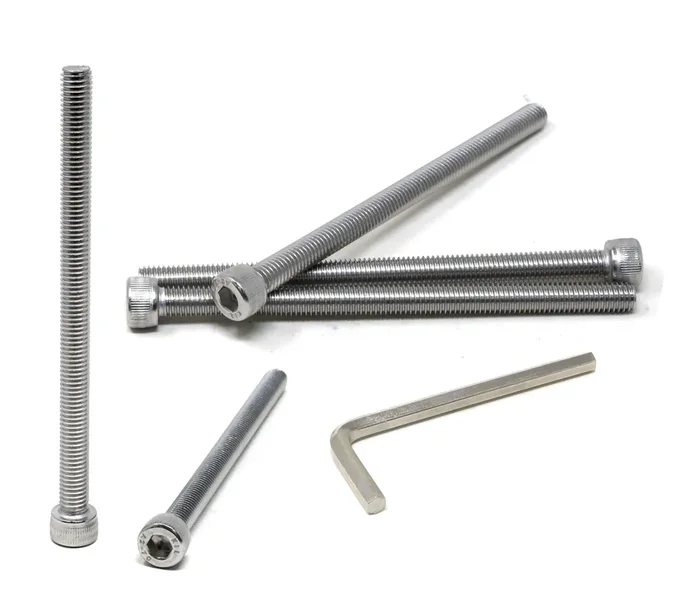 Iexcell 5 Pcs M8 X 120Mm Thread Pitch 1.25 Mm Stainless Steel 304 Hex Socket Head Cap Screws Bolts Kit