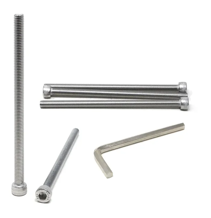 Iexcell 5 Pcs M8 X 140Mm Thread Pitch 1.25 Mm Stainless Steel 304 Hex Socket Head Cap Screws Bolts Kit