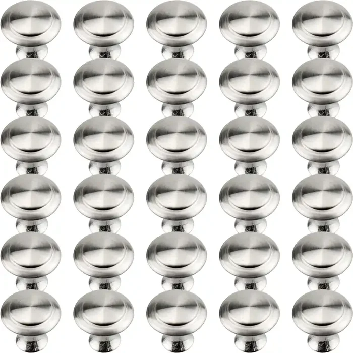 Ifamio 30 Pack Kitchen Cabinet Knobs Round Cupboard Handles Stainless Steel Kitchen Cabinet Drawer Pulls For Kitchen Cupboard Door Bedroom Bathroom Wardrobe Dresser Drawer