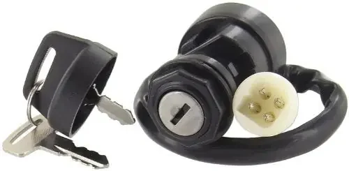 Ignition Key Switch Compatible With/Replacement For Yamaha Big Bear Yfm350 Yfm 350 4X4 Atv Quad, Badger 80 Yfm80 1985-1988, 1992-1994, Banshee 350 Yfz350 1987-1994 2Fj-82510-02-00 4 Terminals
