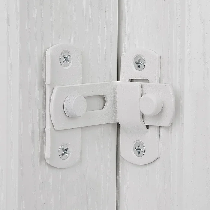 Iniret 4 Packs 90 Degree Flip Barn Door Lock,Protect Privacy-Security Gate Latch,Hook Lock Latch For Barn,Sliding Door Antique Lock Gate Latches Wine Cabinet Closet Door Latches. (Matte White)
